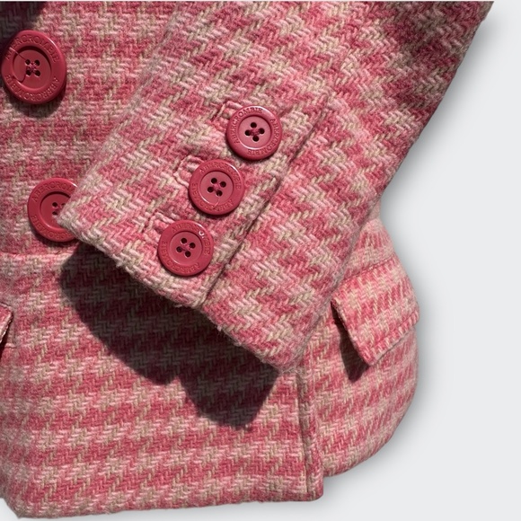 Vintage ABERCROMBIE & FITCH Wool Plaid Jacket Blazer Legally Blonde Y2K Pink M - Picture 6 of 10
